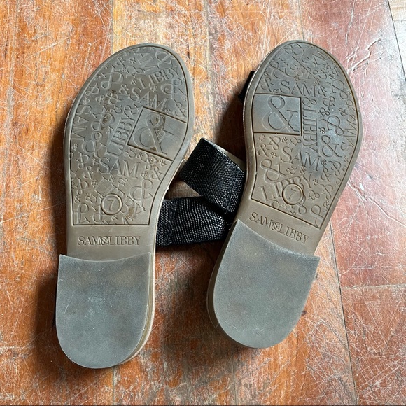Sam & Libby Sandals Small Heel Straps Size 7 - Picture 4 of 6